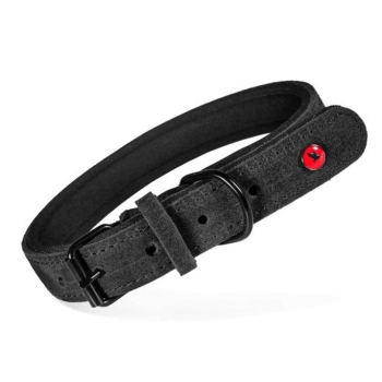 ZOLUX Obroża d/psa skórz.komfort 30cm/14mm czarny