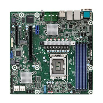 Płyta główna ASRock W680D4U 1x LGA1700 Intel Core 12/13gen W680 (4xDIMM, SATA, 1xM.2, 2x1GbE, IPMI)