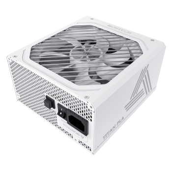 Montech Titan PLA 1000W - 80 PLUS & Cybenetics Platinum, modułowy, PCIe 5.1 - 1000 Watt, biały