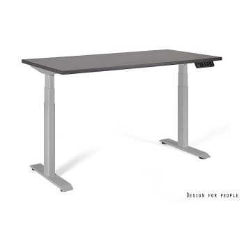 Biurko/Stolik z regulowaną wysokością UNIQUE ACTIVE I 14-C103W-G-140-YZ-13 szary stelaż i blat, 140X70 cm