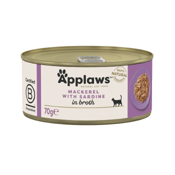 APPLAWS Natural Cat Food Makrela z sardynkami - mokra karma dla kota - 70g