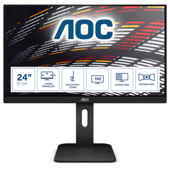 Monitor AOC X24P1 (24"; IPS/PLS; 1920x1200; DisplayPort, HDMI, VGA; kolor czarny)
