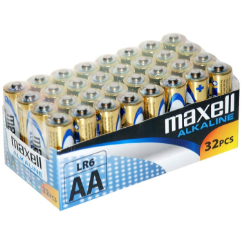 MAXELL Bateria alkaliczna ALKALINE LR6 AA FOLIA karton 32 sztuki (8 zgrzewek po 4 sztuki)