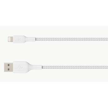 Kabel Belkin BoostCharge Braided Lightning to USB-A Cable 2m oplot White