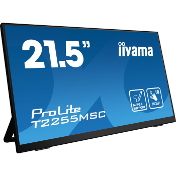iiyama ProLite T2255MSC-B1 monitor komputerowy 54,6 cm (21.5") 1920 x 1080 px Full HD LCD Ekran dotykowy Czarny