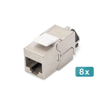 DIGITUS CAT 6A Keystone Modul geschirmt mit Kabelmanager 8St