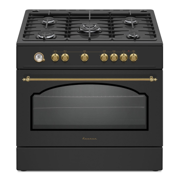 Kuchnia gazowo elektryczna Ravanson Retro KWGE–90AR (czarny)
