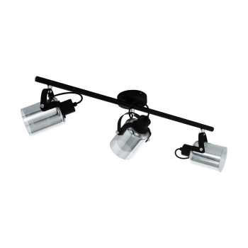 Lampa punktowa BERREGAS 3XE27 czarna/chrome