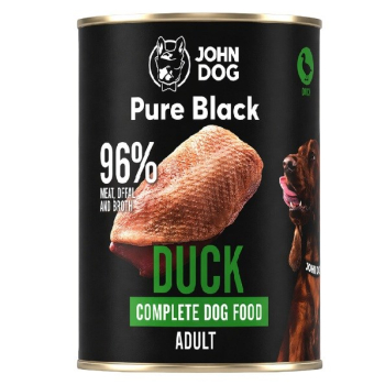 John Dog PURE BLACK DOROSŁY KACZKA 400g