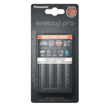 ŁADOWARKA PANASONIC SMARTPLUS + 4x AA ENELOOP PRO 2500 mAh