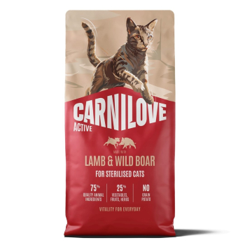 CARNILOVE ACTIVE CAT LAMB&WILDBOAR STERILISED 2kg