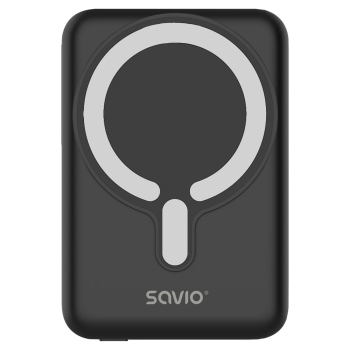 SAVIO POWERBANK 10000 MAH MAGNETYCZNY CZARNY BA-12