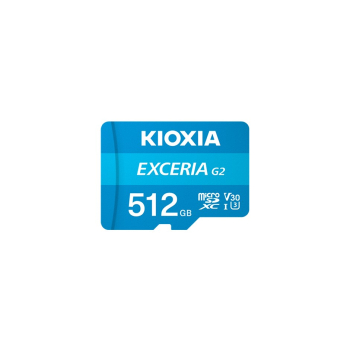 KIOXIA 512GB microSD KIOXIA Exceria (gen 2) UHS I U3 V30 with adapter