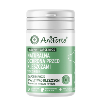 AniForte NATURALNA OCHRONA PRZED KLESZCZAMI  – KAPSUŁKI DLA DUŻYCH  PSÓW 60szt