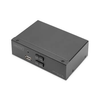Digitus Przełącznik KVM, 2x1 DP, DP Out, USB