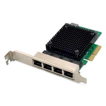 Karta sieciowa przewodowa Quad-RJ45 2.5GbE PCI Express 2.1 Chipset: RTL8125B+ASM1806