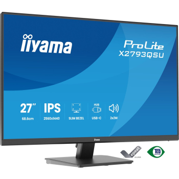 iiyama ProLite X2793QSU-B1 monitor komputerowy 68,6 cm (27") 2560 x 1440 px Quad HD LED Czarny
