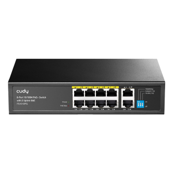 Switch CUDY FS1010PG 8-Port 10/100M PoE+ 120W 2xGbE Uplink
