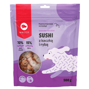 MACED Sushi z kaczką i rybą  - przysmak dla psa - 500 g