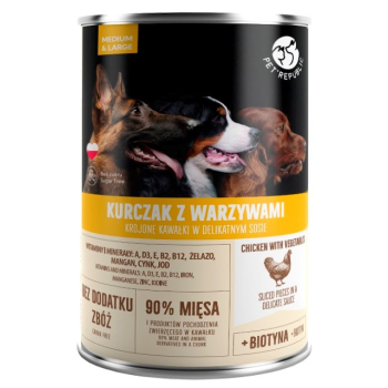 PetRepublic puszka dla psa kurczak, warzywa 1250 g