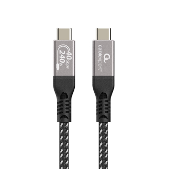 GEMBIRD KABEL DO ŁADOWANIA I TRANSMISJI DANYCH PREMIUM USB 4 TYPE-C 40 GB/S, 240 W, 0.3 M