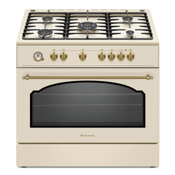Kuchnia gazowo elektryczna Ravanson Retro KWGE–90ARC (kremowy)