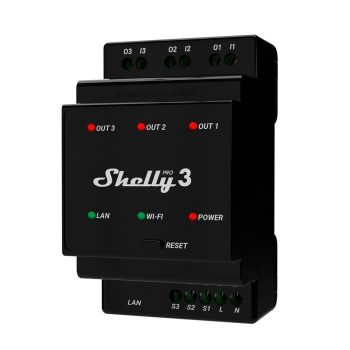 Inteligentny przełącznik Shelly "Pro 3" WLAN & LAN switching drive 3 x 16 A