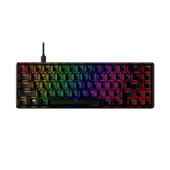 HyperX Alloy Origins 65 czarny / Klawiatura gamingowa / mechaniczna / HyperX czerwony / US / RGB / USB-C
