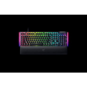 Klawiatura Razer BlackWidow V4 - Podświetlenie - USB-C - QWERTZ - Niemiecki - Przełącznik kluczykowy: Razer Green