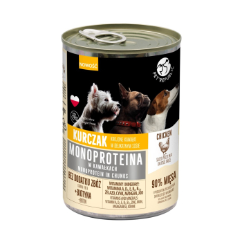 PetRepublic MONOPROTEINA dla psa kurczak sos 400 g