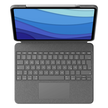 Logitech Combo Touch QWERTZ Niemiecki Smart Connector Szary
