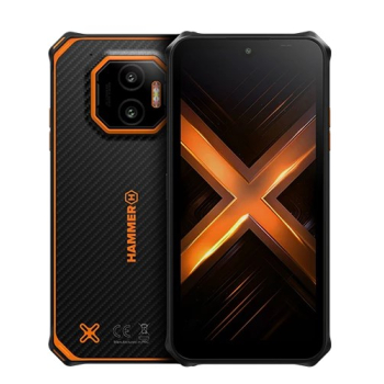 HAMMER Energy X2 5G 8/256 GB 15,5 cm (6.1") Dual SIM Android 15 USB Type-C 8 GB 5000 mAh Czarny, Pomarańczowy