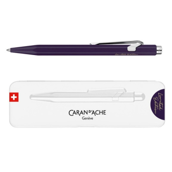 Caran d’Ache Długopis szwajcarski 849 Dark Purple, w pudełku, kolor fioletowy