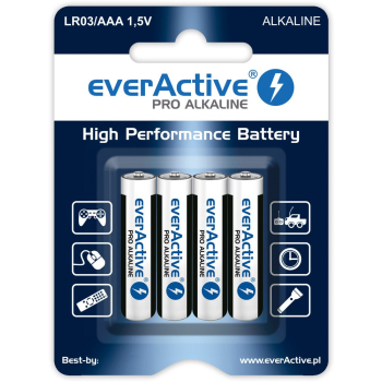 Zestaw baterii alkaliczne everActive LR034BLPA (x 4)