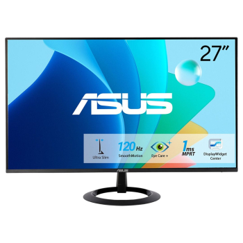 ASUS VZ279HG Eye Care Gaming Monitor – 27-inch, IPS, Full HD, 99% sRGB, Frameless, 120Hz, SmoothMotion, 1ms (MPRT), Adaptive Sync, Eye Care Plus, Low