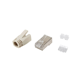 Equip Steckersatz Cat6a   geschirmt   RJ45    100Stk transp. Polybeutel