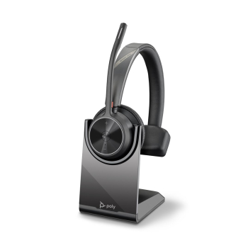 POLY Zestaw słuchawkowy Voyager 4310-M z certyfikatem Microsoft Teams USB-C + adapter BT700 + stacja ładująca