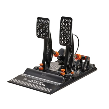 Asetek 40-010-0000001 kontroler gier Czarny, Pomarańczowy, Biały USB Pedały PC