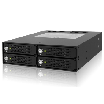 Płyta montażowa IcyDock 4x6,3cm SATAI-III/SAS w 1x5,25" HDD/SSD