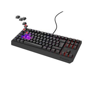 KLAWIATURA DLA GRACZY GENESIS THOR 230 TKL DE RGB MECHANICZNA OUTEMU RED CZARNA HOT SWAP