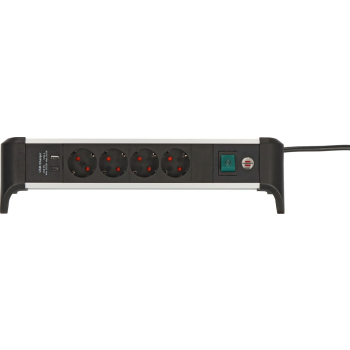 Listwa zasilająca Brennenstuhl Steckdosenleiste ALU-Office-Line 4gn. 1,8m USB