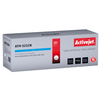 Activejet ATM-321CN Toner (zamiennik Konica Minolta TN321C; Supreme; 25000 stron; niebieski)