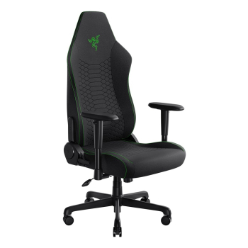 Razer Iskur V2 X Black Fabric Gaming Chair, Built-in Lumbar Arch, Widened Seat Base with Reduced Edges, Contoured High-Density Foam Cushions, Adjustab