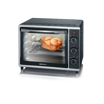 SEVERIN MINI PIEKARNIK Z TERMOOBIEGIEM, PÓJ. 30 L , TEMP. DO 230°C, TIMER DO 120 MIN., ROŻNO, RUSZT I BLACHA MOC 1600W TO2056