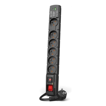 Listwa przeciwprzepięciowa Acar S6 USB A+C (szybka ładowarka) 1,5m ; czarny