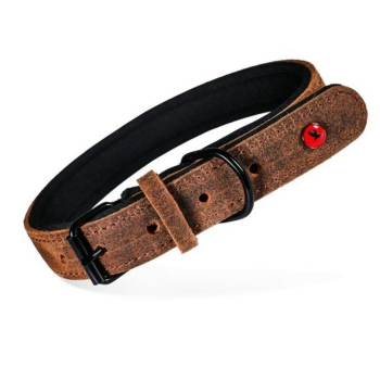 ZOLUX Obroża d/psa skórz.komfort 30cm/14mm brązowy