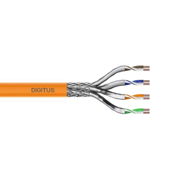 Digitus Kabel instalacyjny kat.7, S/FTP, Dca-s1a d1 a1, AWG 23/1, LSOH, 1000m, pomarańczowy, szpula