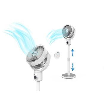INCA Standventilator +Akku, BLDC-Motor,5 Stufen, LED   weiss