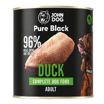 John Dog PURE BLACK DOROSŁY KACZKA 800g