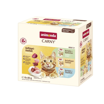 ANIMONDA Carny vielfalt drób mix kawałki 8x85g